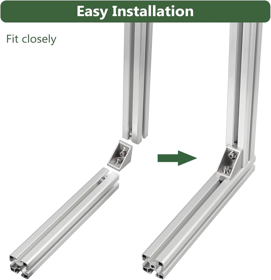 EYPINS 10X ALU Winkelverbinder, Aluprofil 40x40 40x80 Nut 8 Aluminium 90 Grad Winkel Raster Profil A