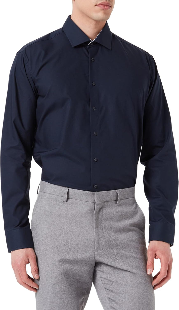 Seidensticker Herren Men X-Slim Longsleeve Hemd 36 Dunkelblau(453480), 36 Dunkelblau(453480)