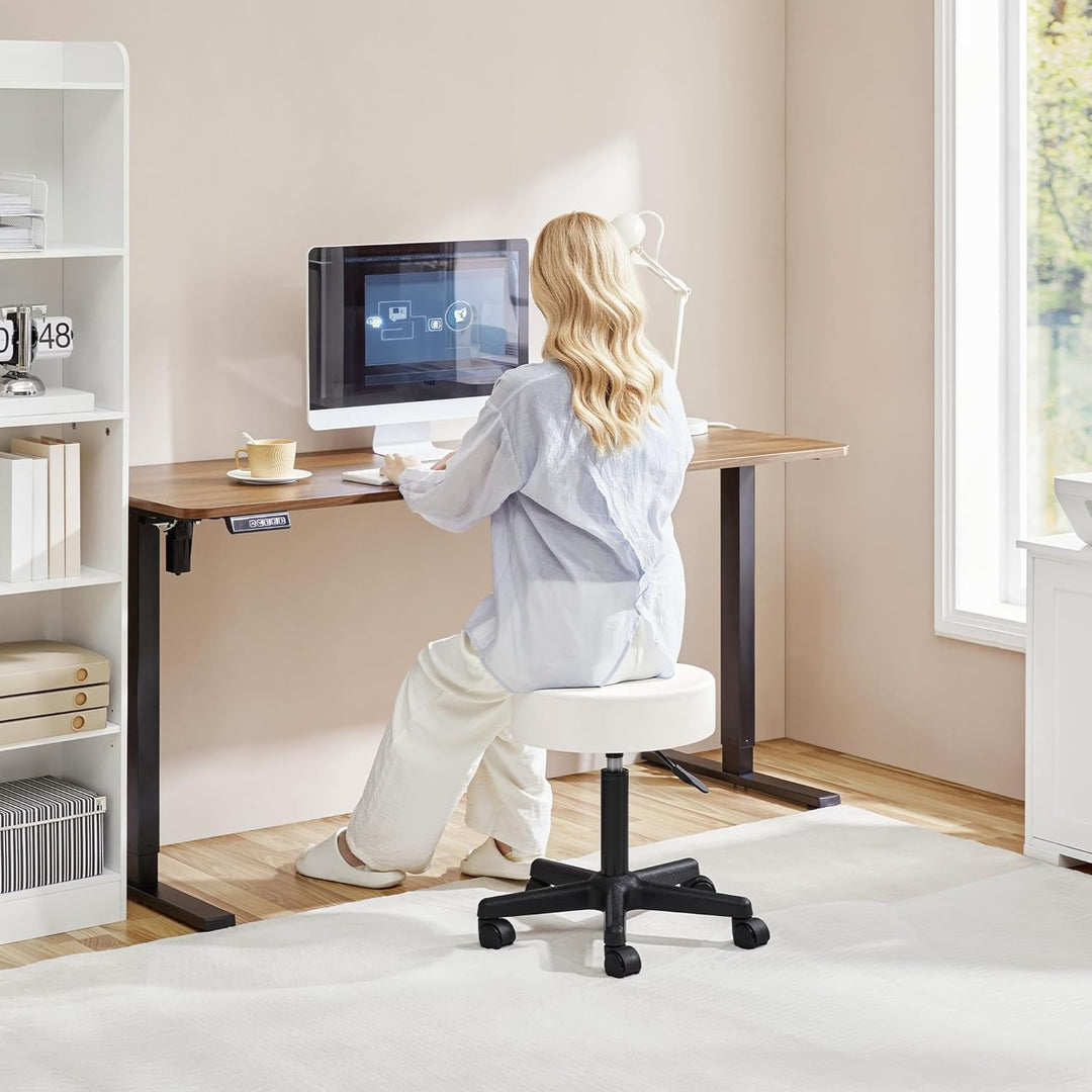 Yaheetech Rollhocker höhenverstellbar,Arbeitshocker Bürohocker 360° drehbar mit Rollen,Hocker Drehho