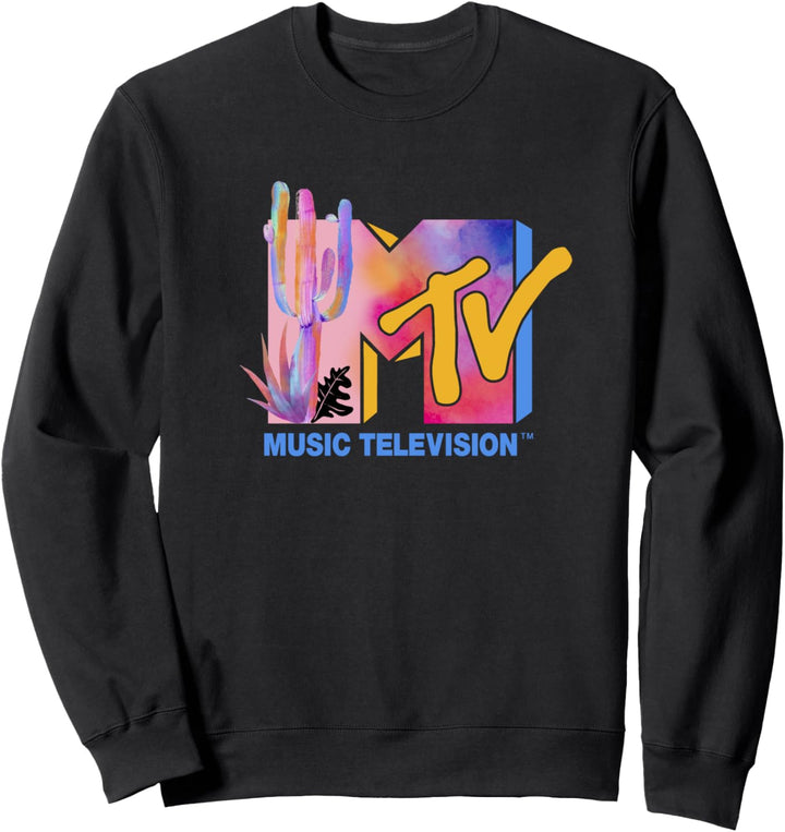 MTV Colorful Desert Water Color Logo Sweatshirt