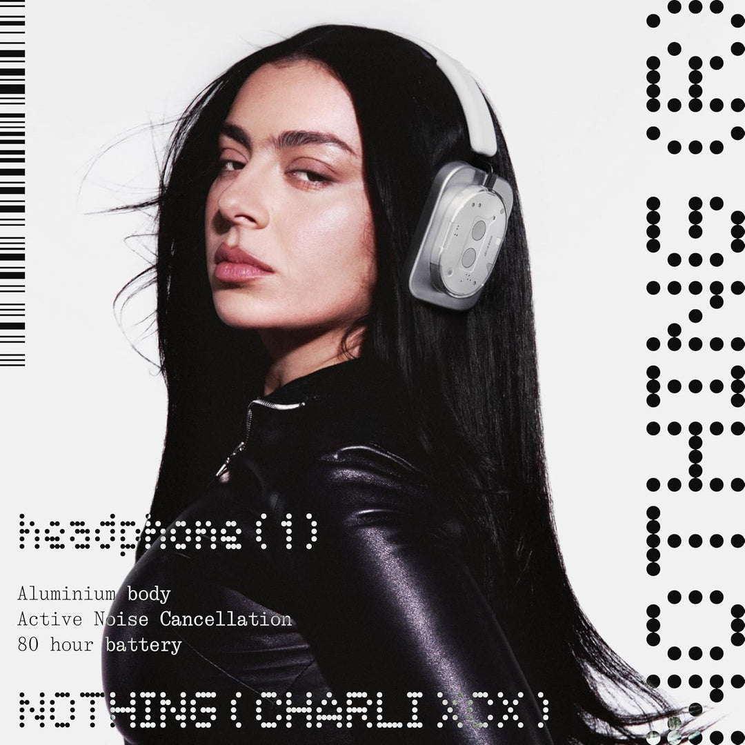 Nothing Headphone (1) Kabellose Over-Ear Kopfhörer mit ANC, bis zu 80h Akkulaufzeit, Hi-Res, Raumkla