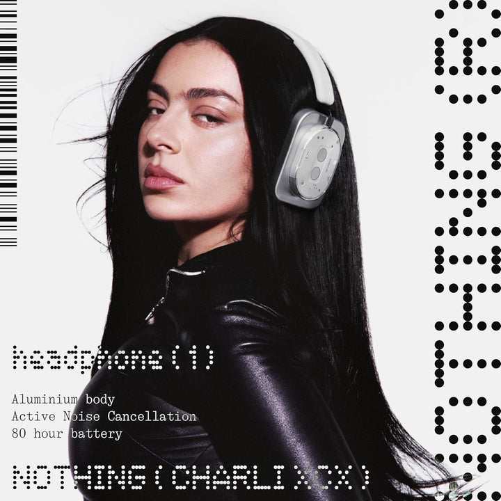 Nothing Headphone (1) Kabellose Over-Ear Kopfhörer mit ANC, bis zu 80h Akkulaufzeit, Hi-Res, Raumkla