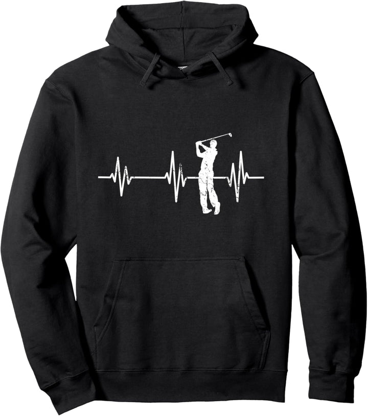 Hobby Golfspieler Golfplatz Golfer Herzschlag Golf Pullover Hoodie