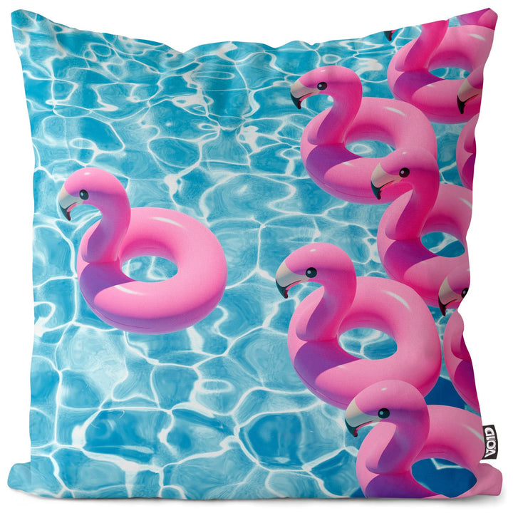 VOID Swimming Pool Flamingos Kissenbezug Kissenhülle Sofakissen Kissen Deko Outdoor-Kissen Dekokisse