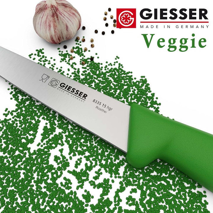 Giesser seit 1776 - Made in Germany - Küchenmesser 15 cmVeggie, grün, nachhaltiger Griff, rutschfest