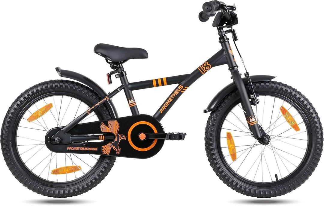 PROMETHEUS BICYCLES Kinderfahrrad 18 Zoll Jungen ab 6 Jahre - Kinder Fahrrad 18 Zoll Junge Mädchen F