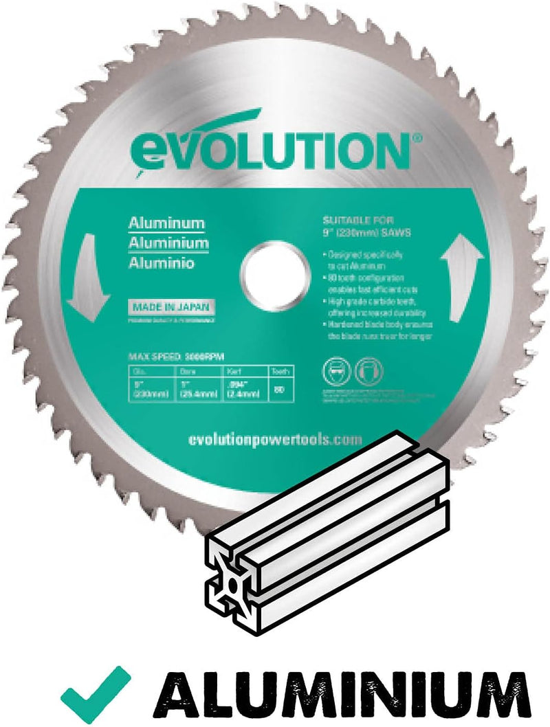 Evolution Evoblade 230 AL Kreissägeblatt für Aluminium, Wolframcarbid (TCT), 230 mm