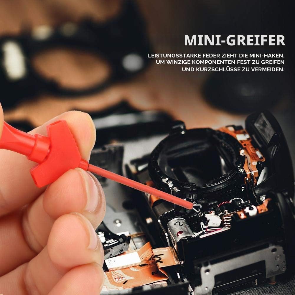 10 stücke Test Haken Clips Mini Test Clip Jumper Testsonde Haken Messleitung Kit für SMD IC Elektron