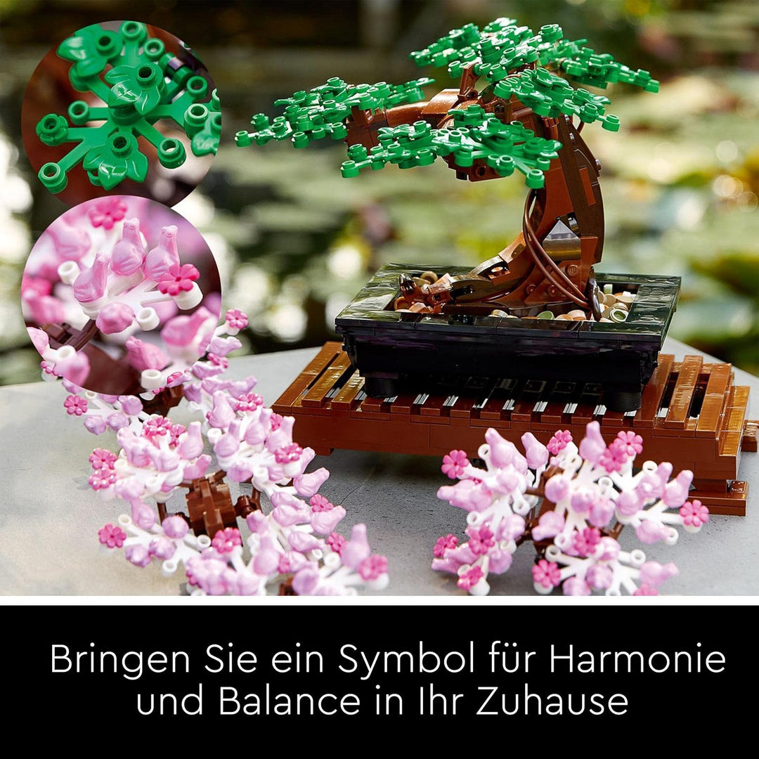 LEGO 10280 Icons Blumenstrauss & 10281 Icons Bonsai Baum, Kunstpflanzen-Set zum Basteln für Erwachse