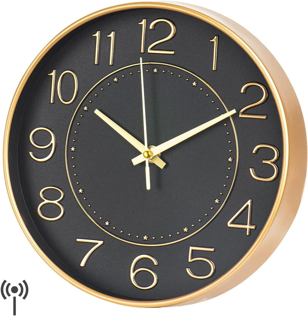 HZDHCLH Kinder Wanduhr Funk-Wanduhr, 25cm Wanduhr Kinder Lautlos Funkuhr,Zeit Automatische Umstellun