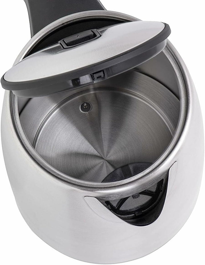 ADLER AD 1340 1,7L Stahlkessel mit LCD, Wasserkocher mit Temperaturkontrolle, silber