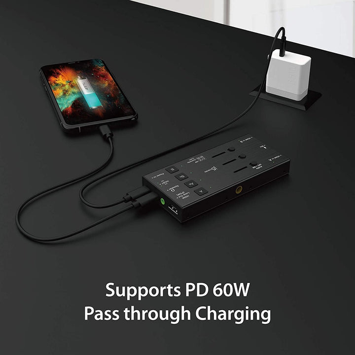 j5create Live-Videoaufnahmekarte - Dual HDMI zu USB-C, unterstützt 1080p 60Hz Video- und Audioaufzei