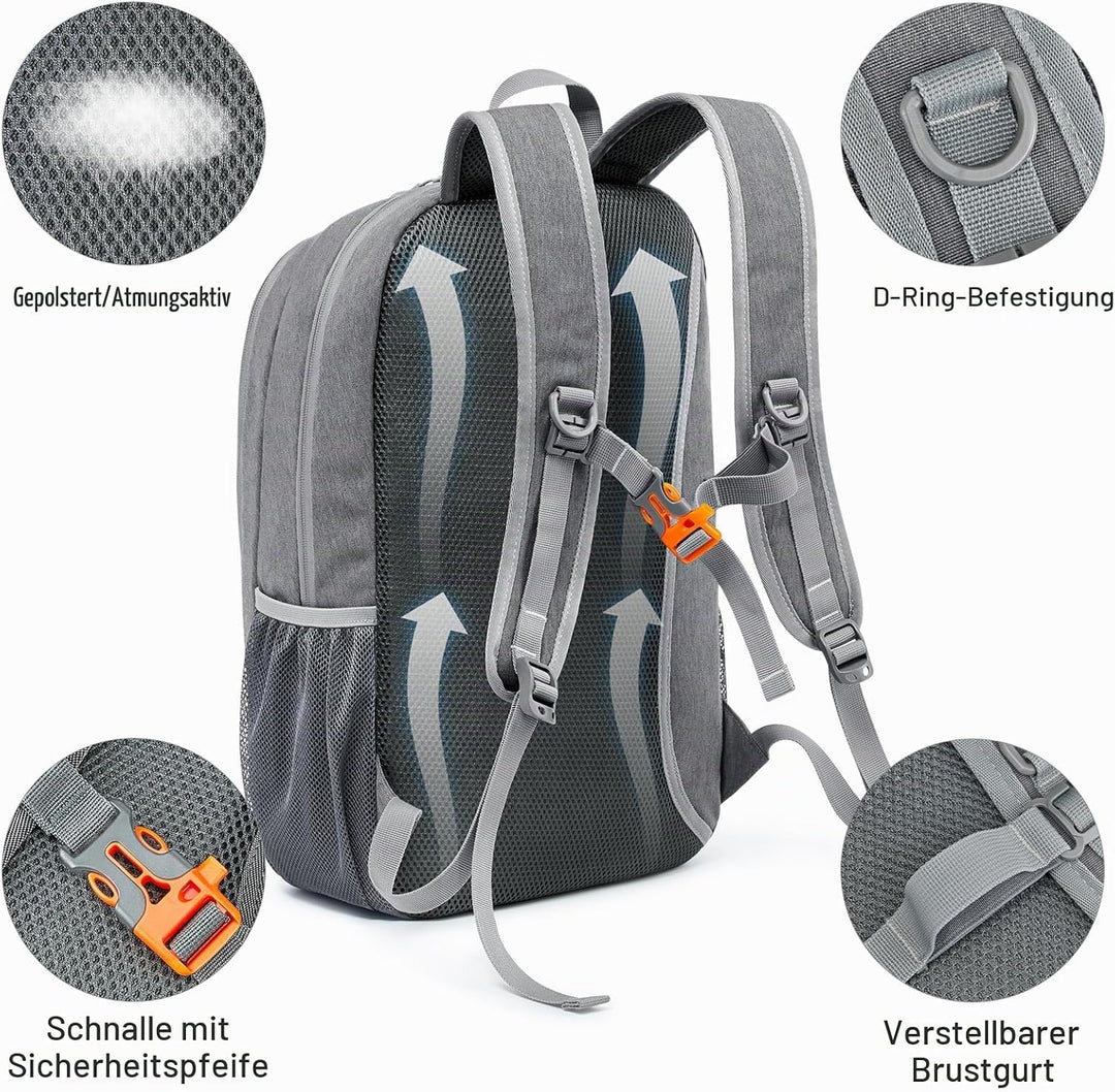 G4Free Kleiner Rucksack 12L/20L Unisex Tagesrucksack Leichter Reiserucksack Wanderrucksack Trekkingr