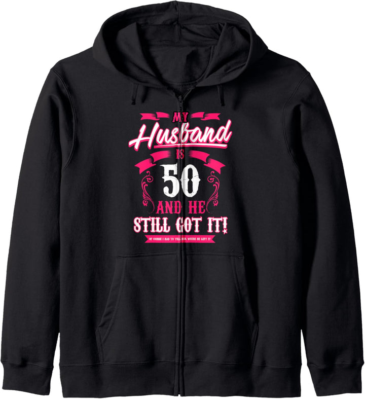 Mein Mann ist 50 und er hat es immer noch lustig Kapuzenjacke