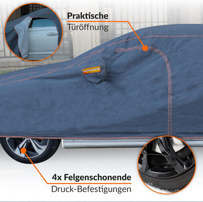 Upgrade4cars Autoabdeckung Outdoor Vollgarage atmungsaktiv & wasserdicht | Abdeckplane Komplett für