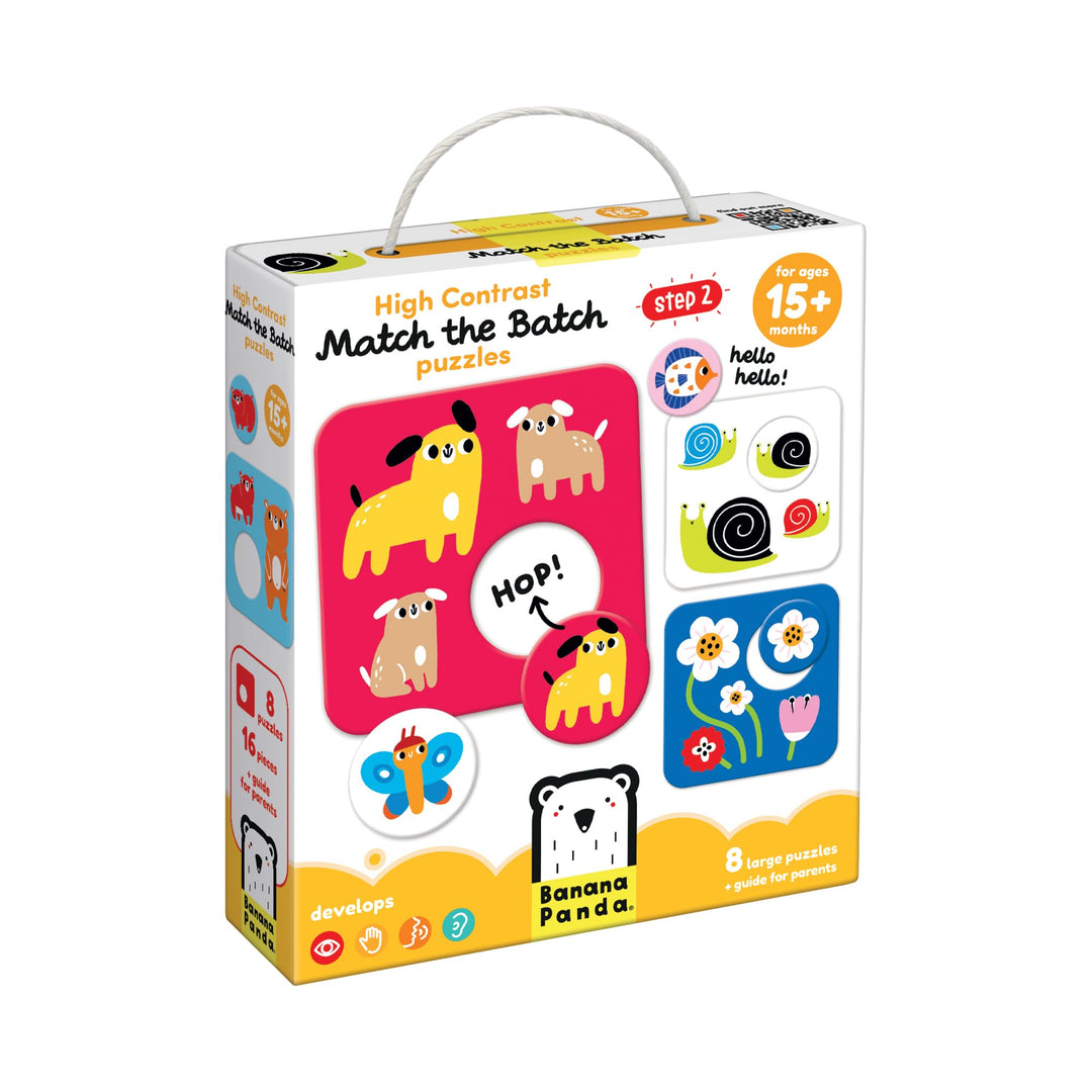 Banana Panda - High Contrast Match The Batch Puzzles - für Kinder ab 15 Monaten - Puzzle Kinder - Pu