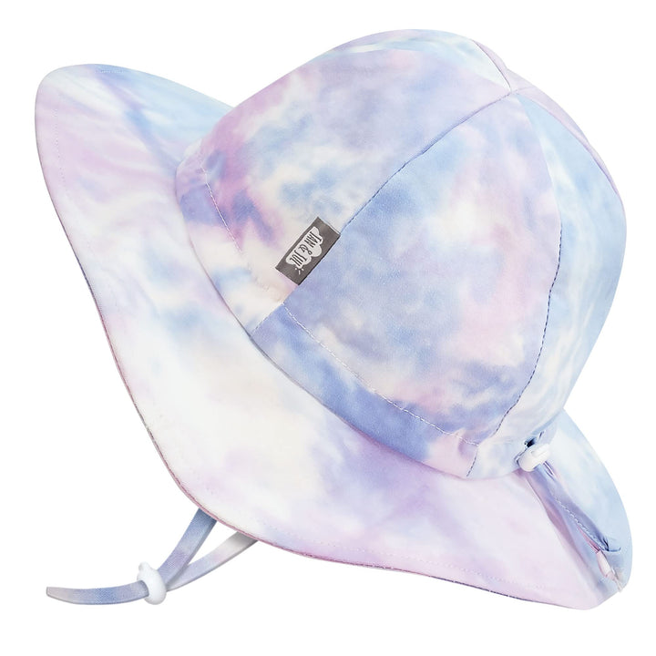 Jan & Jul Grow-with-Me Baumwoll-Flapper Sonnenhut für Babys und Kinder 6-24 Monate Cotton Candy Tie-