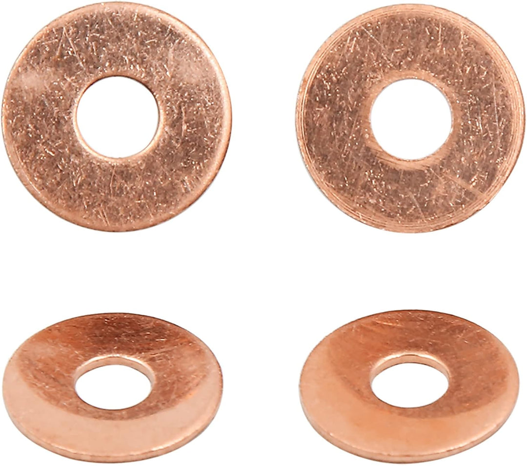 sourcing map 40Stk. 6mm Innendurchmesser Kupfer Unterlegscheiben Flache Dichtungsringe Ringe