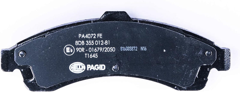 HELLA PAGID 8DB 355 012-811 Bremsbelagsatz - T1645 - Dicke/Stärke: 16.8mm - mit akustischer Verschle