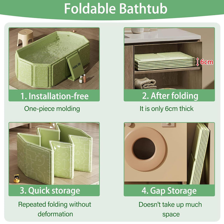 Faltbare Kinderbadewanne – Multifunktionale Badewanne für Dusche, platzsparend und tragbar, ideal fü