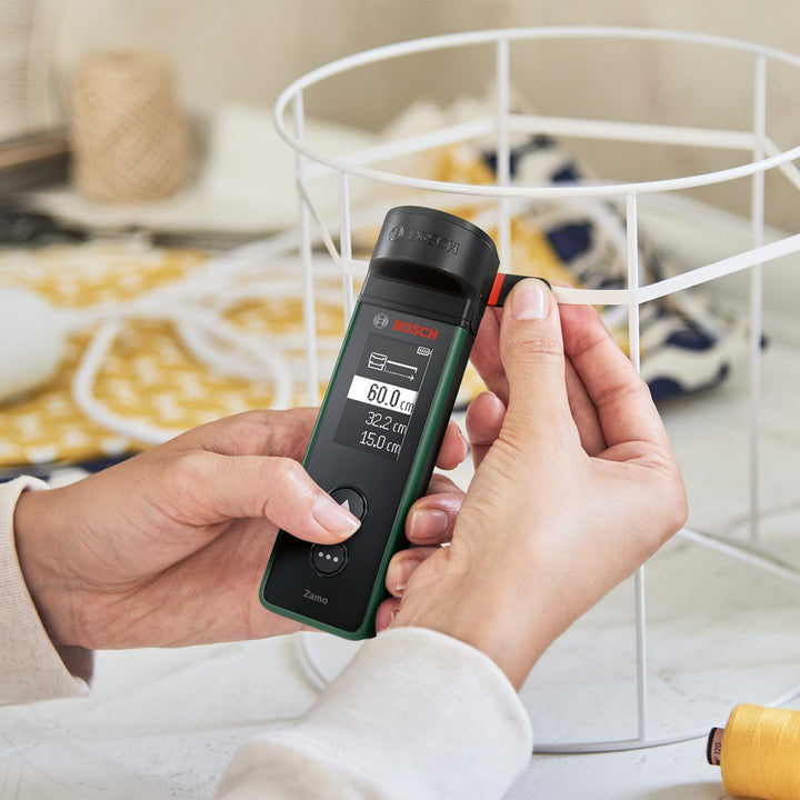 Bosch Laser-Entfernungsmesser Zamo der 4. Generation mit 3 Adaptern (einfaches und präzises Messen b