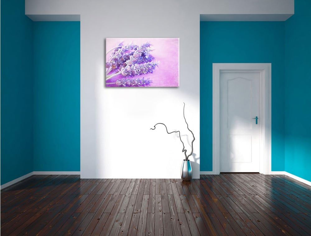 Pixxprint Lavendel als Leinwandbild/Grösse: 100x70 / Wandbild/Kunstdruck/fertig bespannt, 100x70