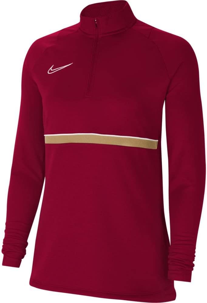 NIKE Damen Dri-fit Academy 21 Trainings-Sweatshirt M Team Red/White/Jersey Gold/White, M Team Red/Wh