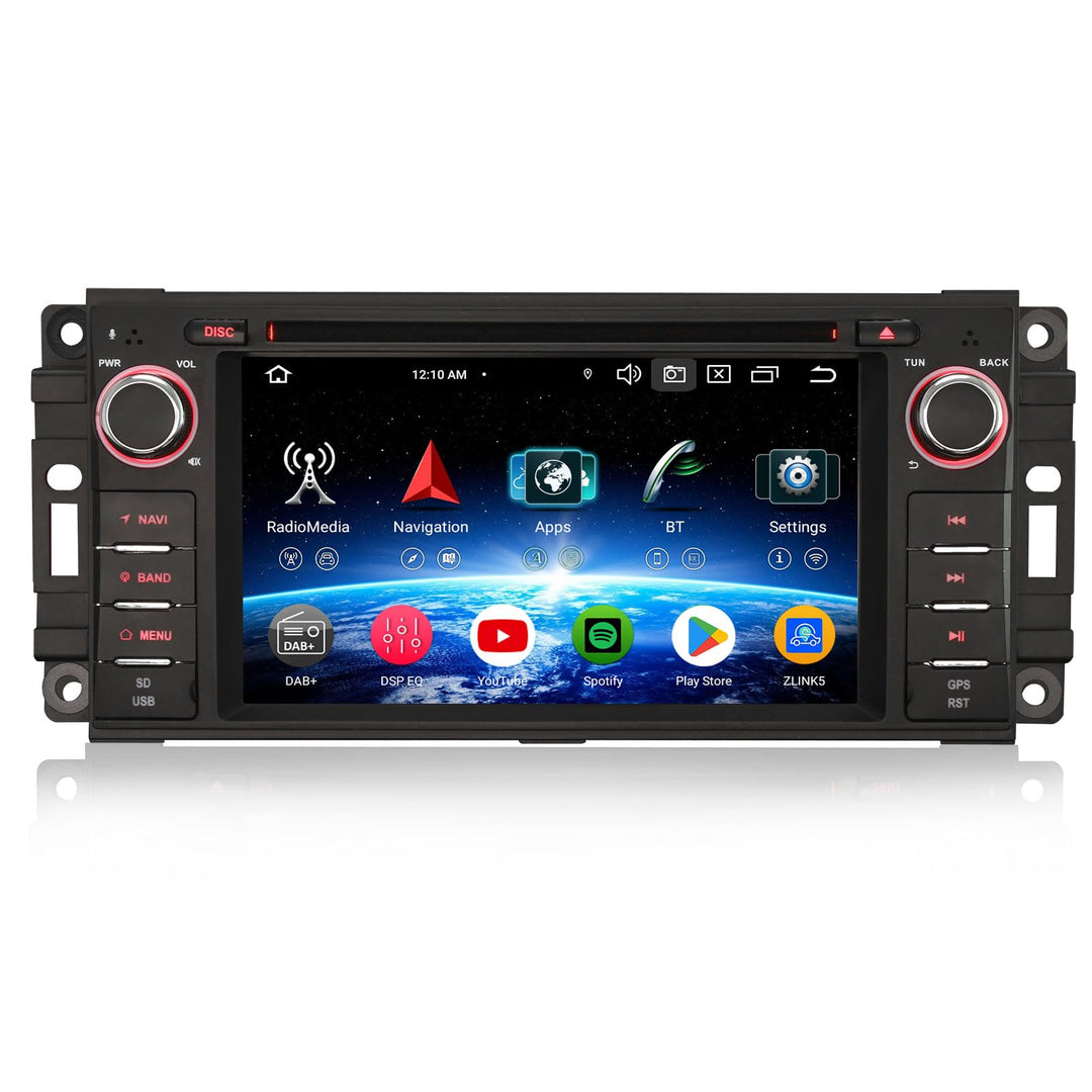 Android 16 Autoradio GPS Für Jeep Wrangler Chrysler 300C Dodge Challenger | Autoradio Bluetooth Dodg