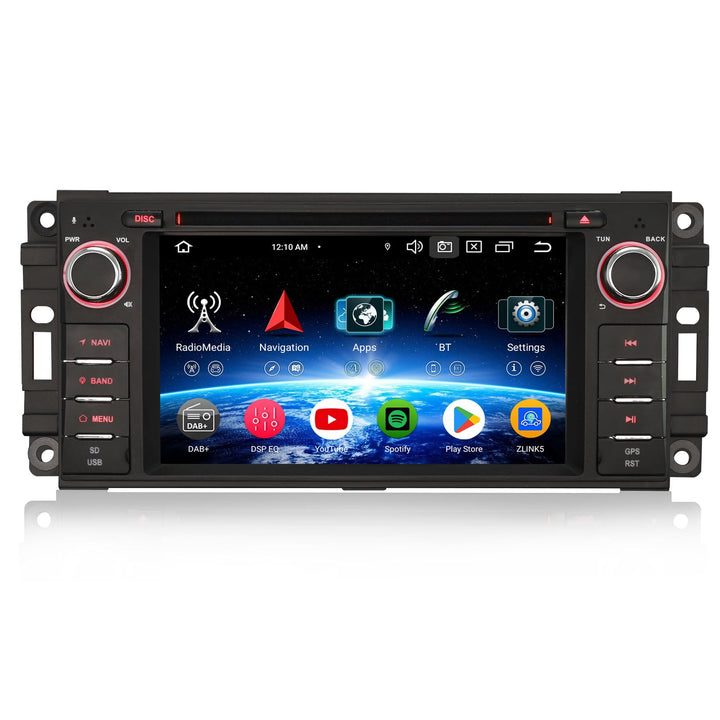 Android 16 Autoradio GPS Für Jeep Wrangler Chrysler 300C Dodge Challenger | Autoradio Bluetooth Dodg