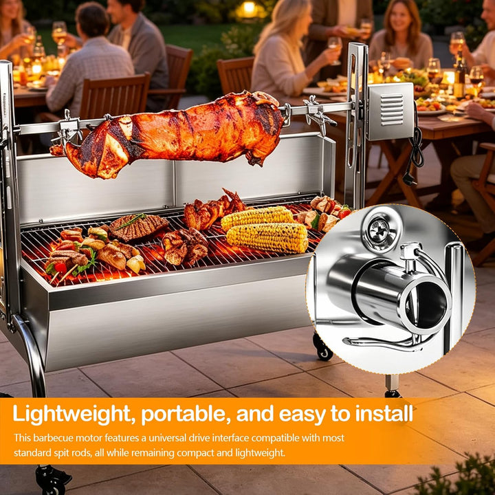 Grillmotor, 45W Grillmotor für Grillspiess mit Drehmoment von 150–200 kgf·cm