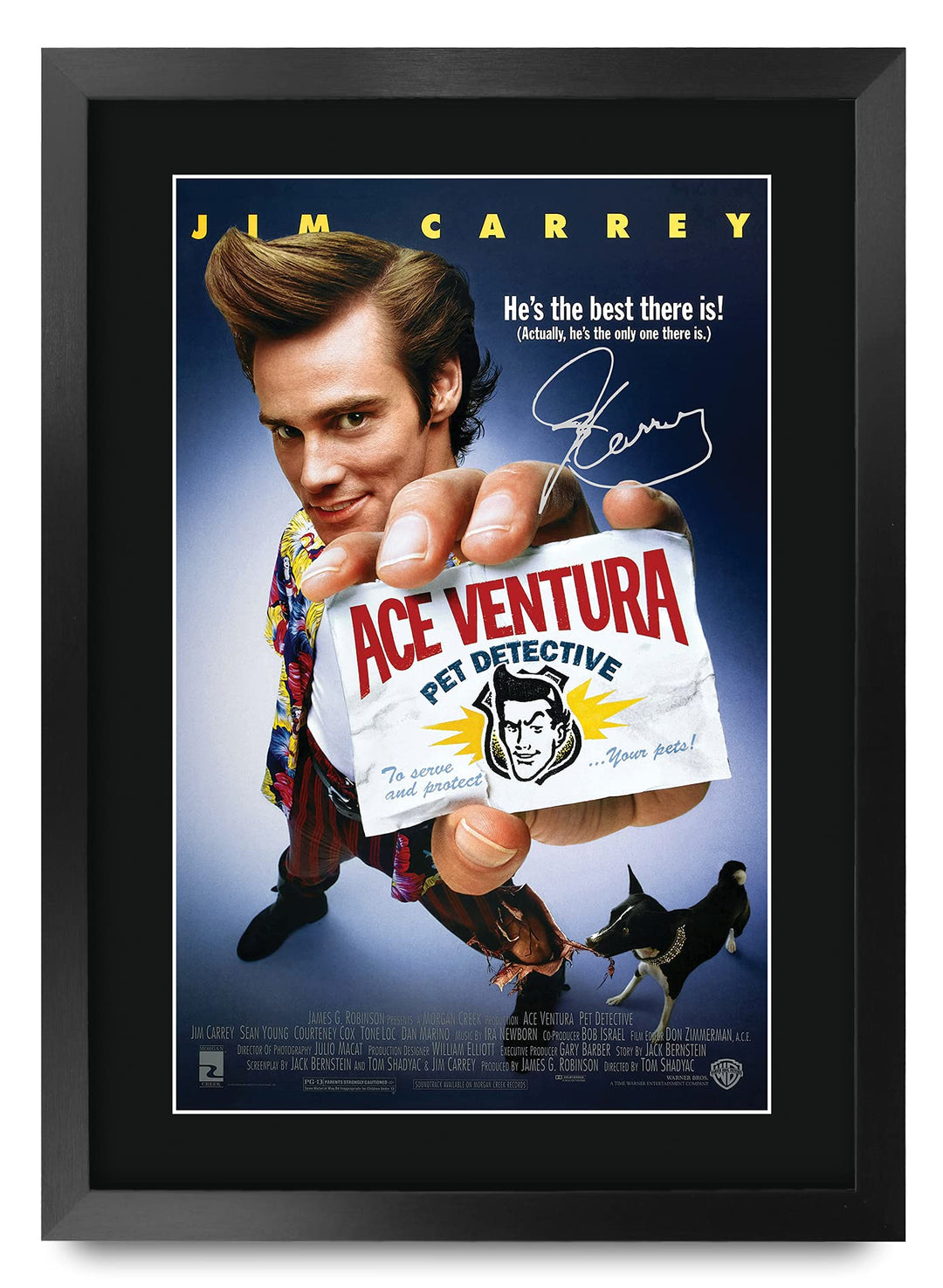HWC Trading Ace Ventura Pet Detective A3 Gerahmte Signiert Gedruckt Autogramme Bild Druck-Fotoanzeig