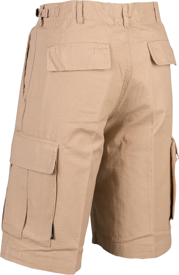 Mil-Tec US Bermuda R/S Prewash Shorts Herren • Leichte Ripstop Bermuda Shorts im Used-Look • Cargosh
