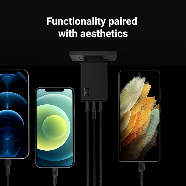 USB-A Ladegerät 30W 3 Port USB Green Cell Power Adapter mit Quick Charge 3.0 Handy Schnellladegerät