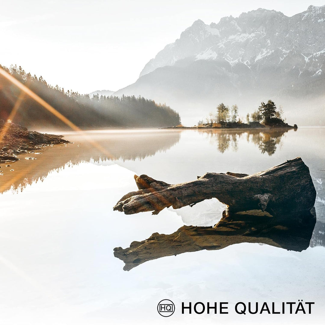 Novart Wandbilder Natur - KOMPLETT AUFHÄNGFERTIG - See Berge Wohnzimmer Schlafzimmer- 9 Moderne Mood