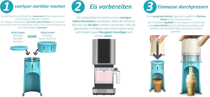 Softeis Maker für Ninja Creami NC299EU NC300EU NC301EU, NC500EU, Deluxe NC501EU, zum Patent angemeld