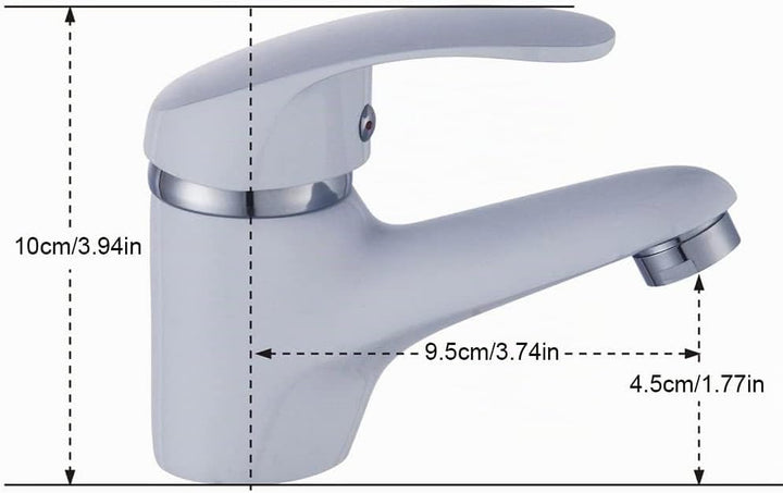 Wasserhahn Bad Waschtischarmatur mit Zugstange Einhebelmischer Wasserhahn Bad mit Auslauf Höhe 4.5 c