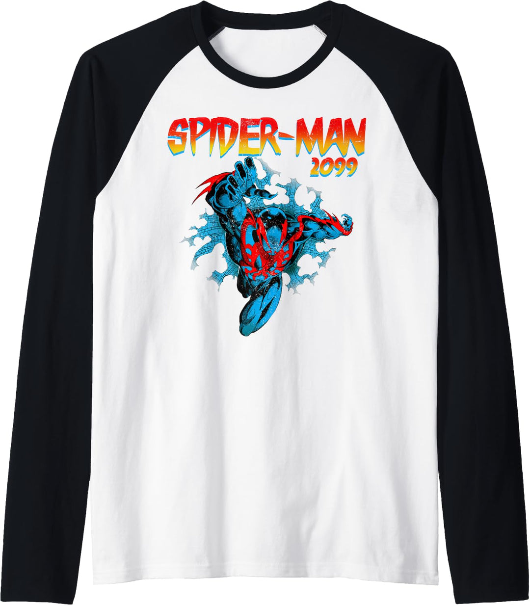 Marvel Spider-Man 2099 Retro Jump Logo Raglan