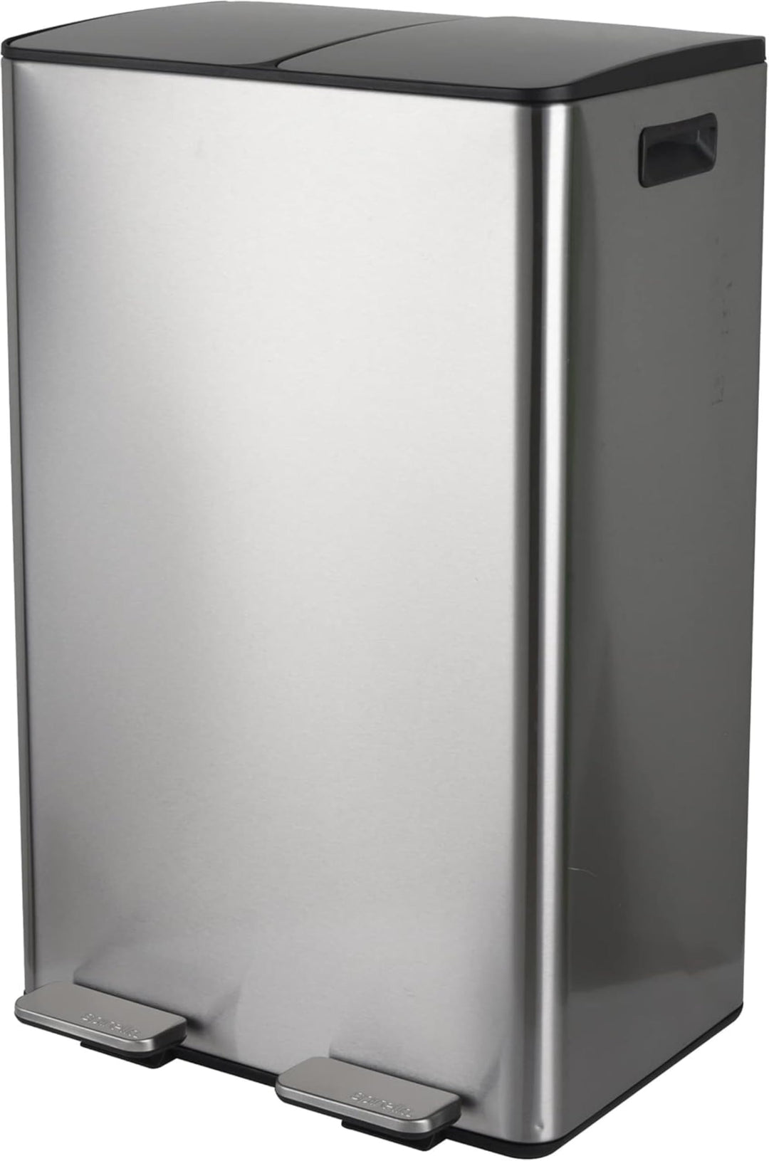 Spirella – Küchenabfalleimer, 60 l Fassungsvermögen (2 x 30 l) mit Pedal – Modell Aliya – Gebürstete