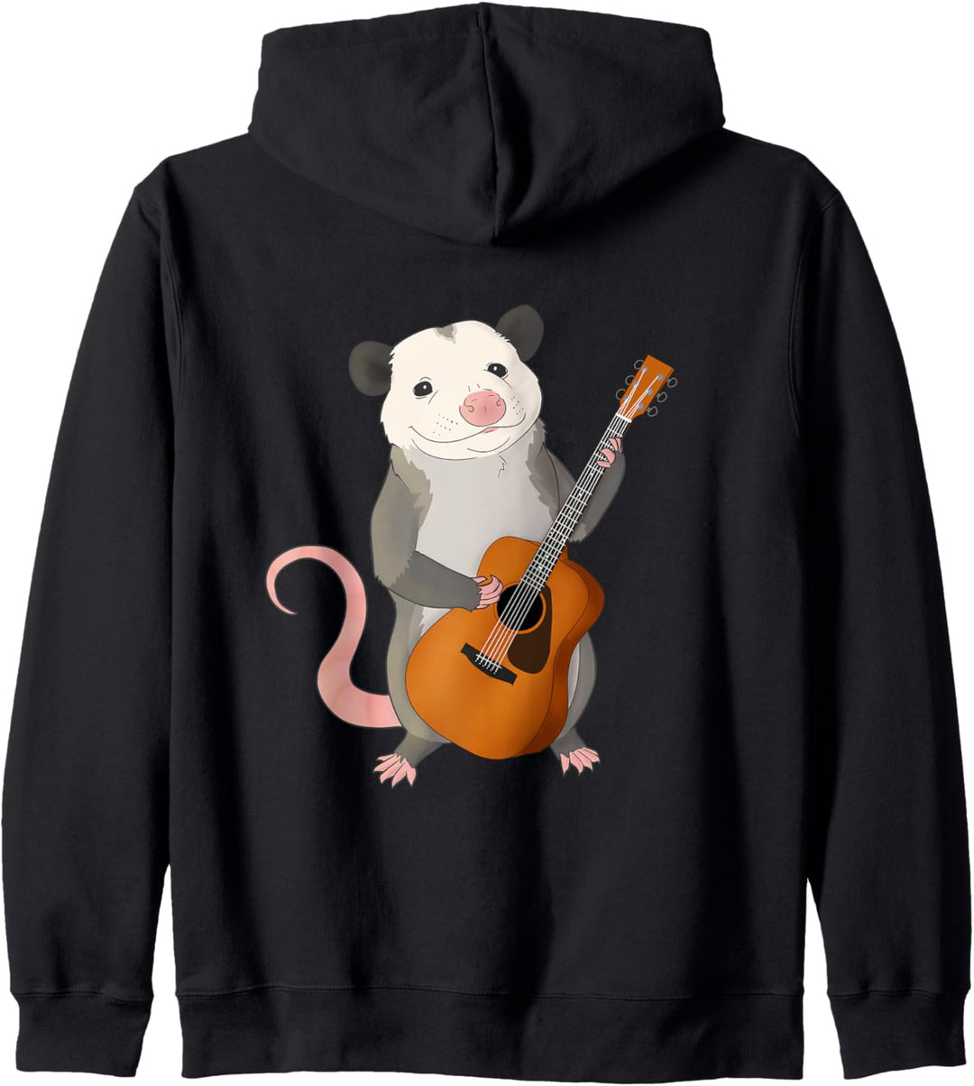 Opossum spielt Gitarre Kapuzenjacke
