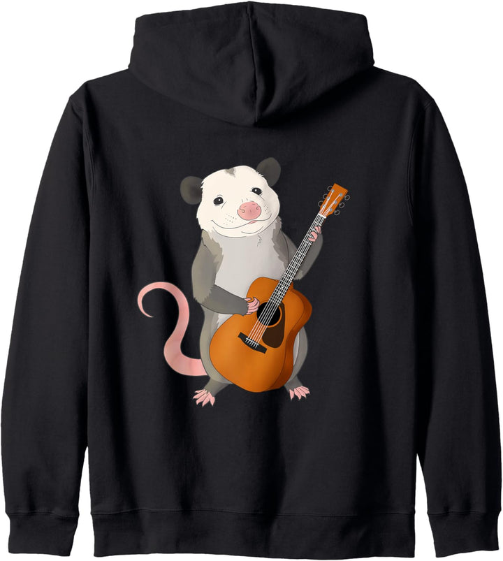 Opossum spielt Gitarre Kapuzenjacke