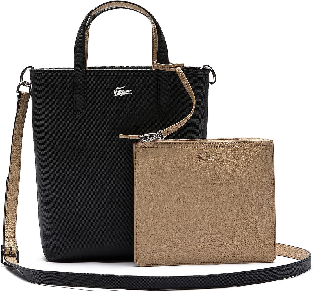 Lacoste Damen Nf2991aa Einkaufstasche Noir Krema, Noir Krema