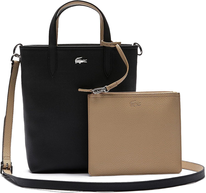 Lacoste Damen Nf2991aa Einkaufstasche Noir Krema, Noir Krema