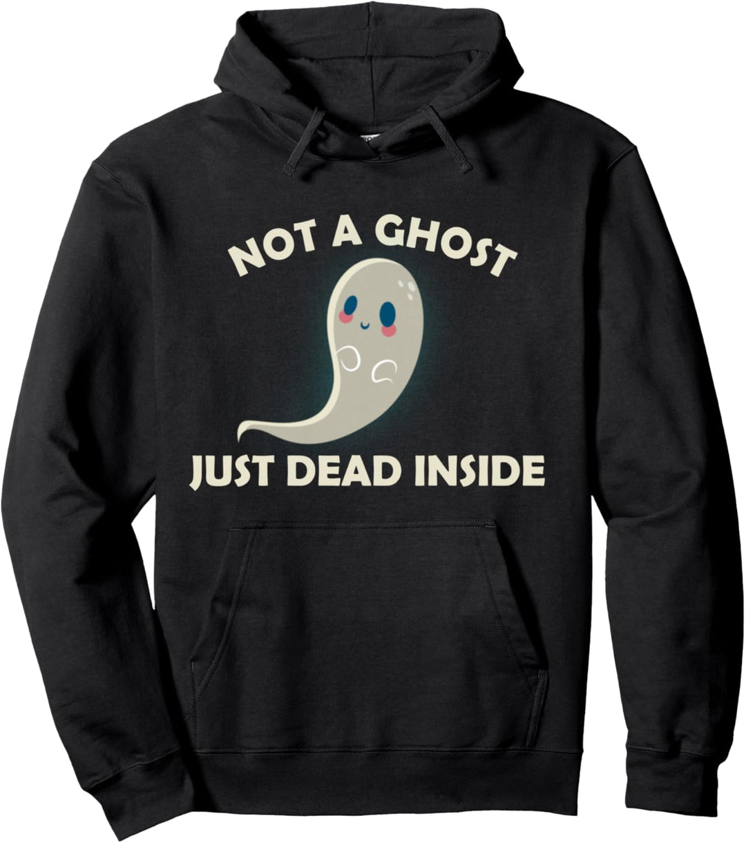 Not a Ghost Just Dead Inside Kawaii Pastell-Gothic Halloween Pullover Hoodie
