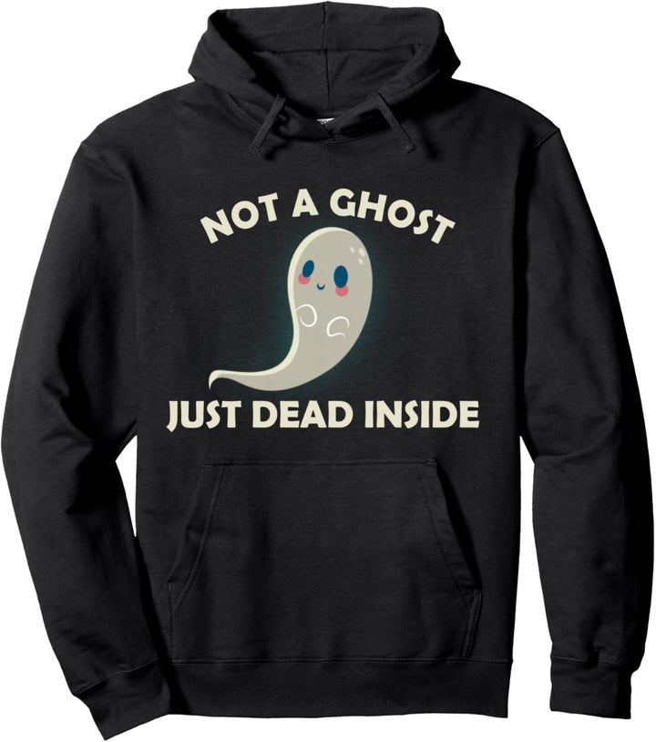 Not a Ghost Just Dead Inside Kawaii Pastell-Gothic Halloween Pullover Hoodie