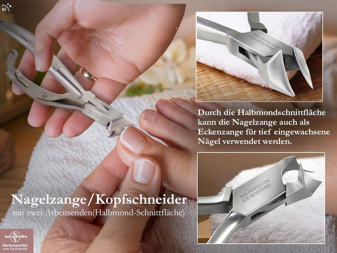 Pediküre Nagelzange Kopfschneider Eckenzange Nagelhautzange Set inkl. 2, Pediküre Set, 5-teilig