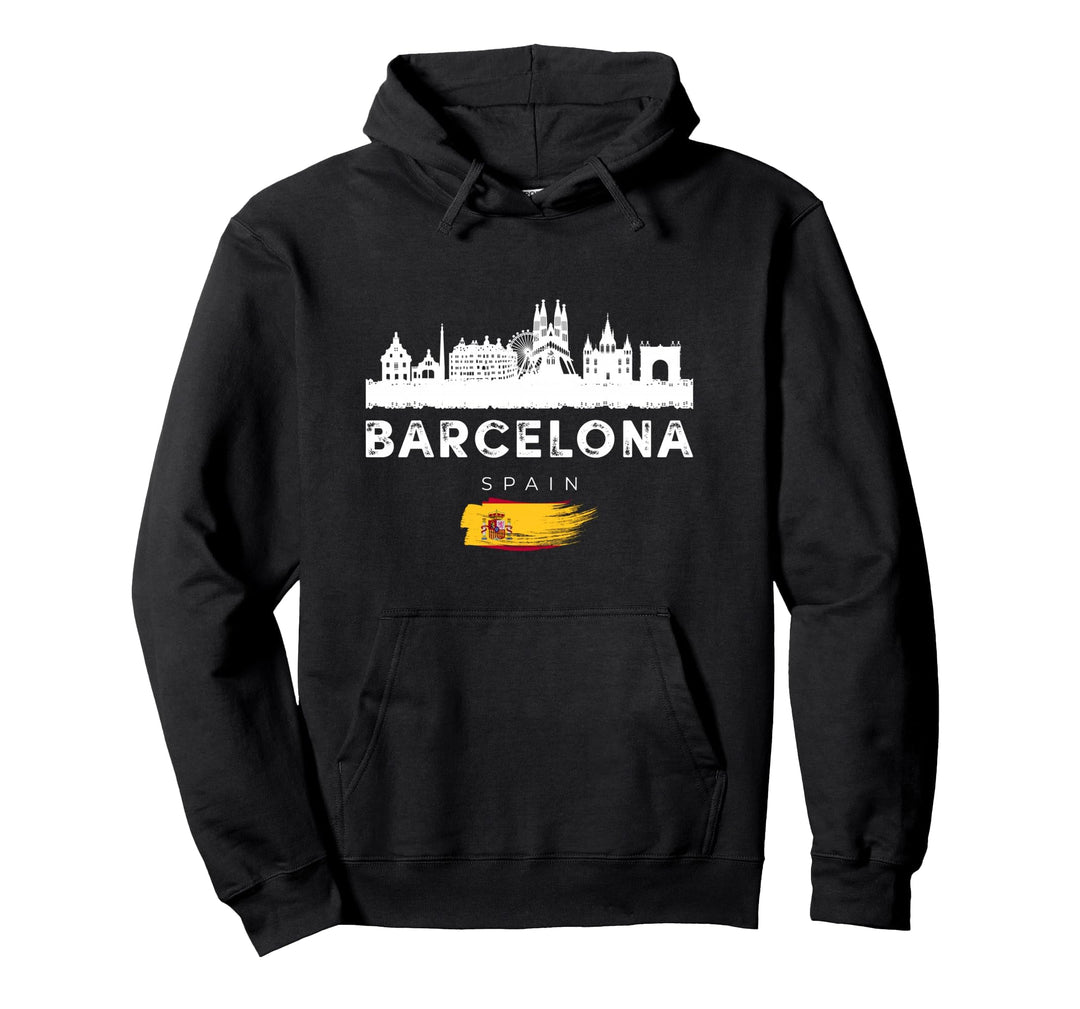 Barcelona Graphic Tees - Novelty T-Shirts & Cool Designs Pullover Hoodie