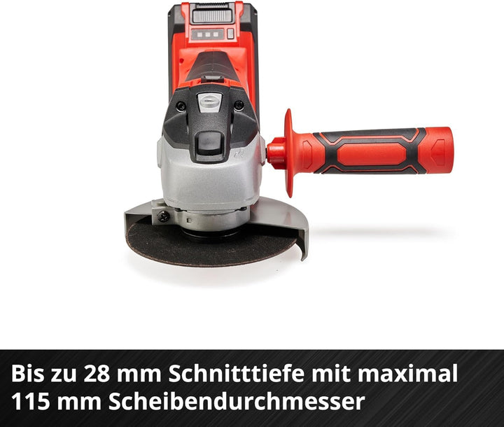 Einhell Akku-Winkelschleifer TC-AG 18/115 Li-Solo Power X-Change (18 V, 115 mm Scheibendurchmesser,