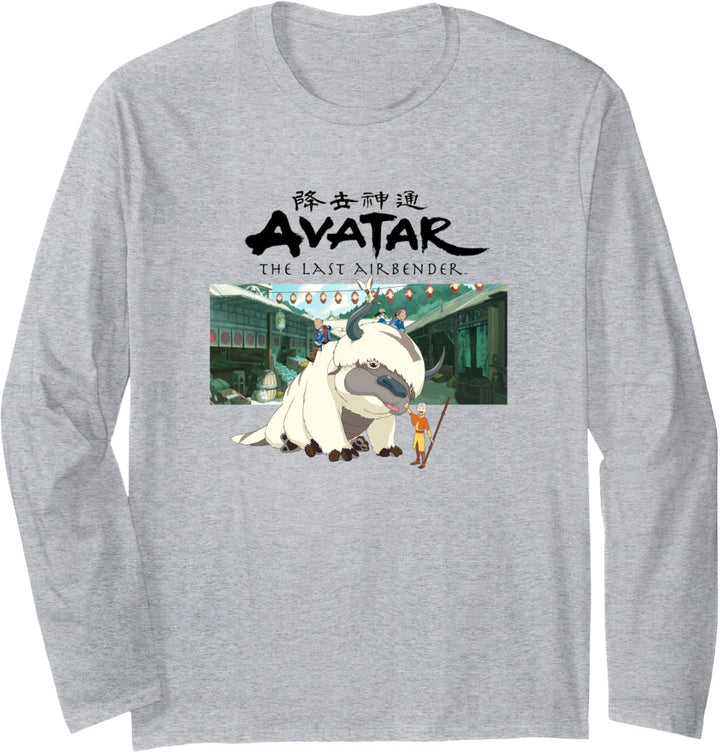 Avatar: The Last Airbender Group Shot City Panel Langarmshirt