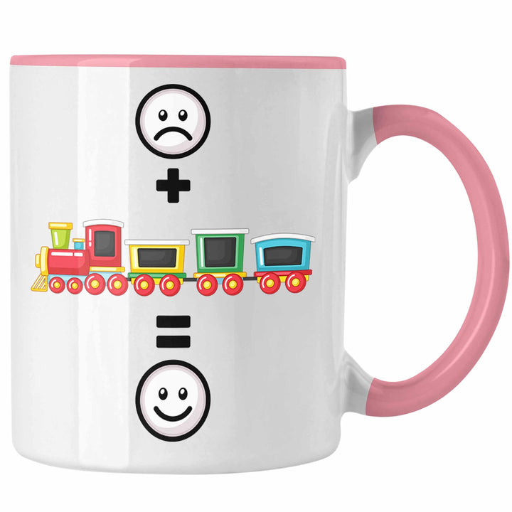 Trendation - Eisenbahn Tasse Geschenk für Eisenbahner Modelleisenbahn :(+ Eisenbahner = :) Lustige G