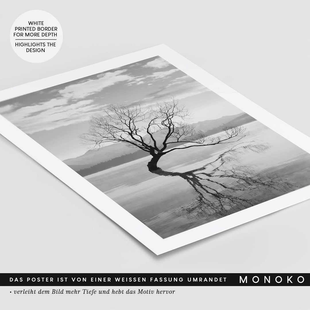 MONOKO® Wohnzimmer Poster Set - Premium Bilder Set für Schlafzimmer - Stilvolle Wandbilder - 6er Set